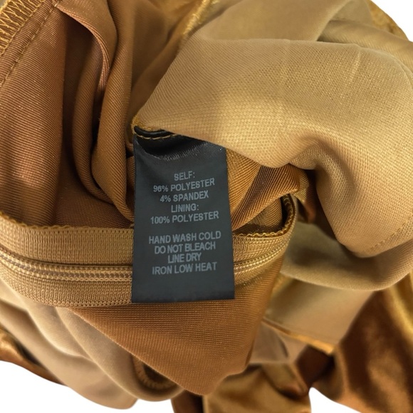 Lulus Regal Evening Copper Velvet Jumpsuit Small Party Cocktail Dressy - Picture 12 of 16